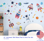 Lil' Astronaut Play/Bed Room Whole Wall MURAL Kids Vinyl Fun Room. FAST & FREE Shipping