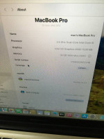 MacBook Pro 13 i5 16gb 750gb HD 2012