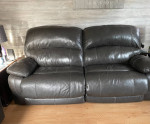Leather Sofa & Loveseat with Dual Power Recliners