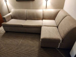 Chaise lounge sectional sofa with full size sleeper inside