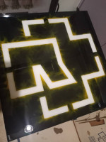 Custom Rammstein Fire Logo Coffee Table
