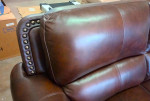 NEW Brown Top-Grain Leather Loveseat Sofa