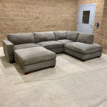 Gray L Sectional Couch Sofa w/Ottoman (DELIVERY AVAILABLE! 🚛)
