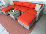 Fairmont 7 Piece Outdoor Wicker Patio Modular Sectional Sofa Set!