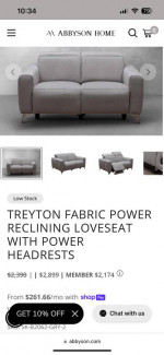 Power Sofa by Abbyson NEW!!