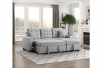 New//**--**Sectional Sofa Right Side Facing Chaise with Pull Out Bed