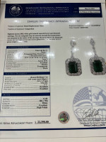 Emerald/Diamond/gold earings