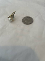 14K Gold, Pearl and Diamond earrings