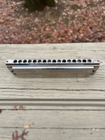 Three Harmonicas: one Hohner 64 Chromonica + two Hohner Marine Band