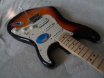 2006 Fender Standard MIM Stratocaster HSS Guitar Maple Neck Sunburst.