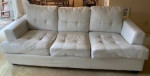 Acme Furniture Diamond White Bonded Leather Queen Sleeper Sofa Couch