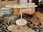 Genuine Signed Knoll Saarinen Arabescato Marble Dining Table