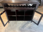 Espresso Wood Buffet Wine Rack Table