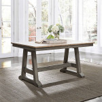 Trestle Table With Butterfly Leaf