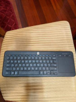 Microsoft - All-In-One Media Wireless Keyboard with Track Pad - Black
