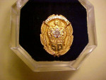 SENIOR DE MOLAY 50 YEAR PIN, GOLD TONE, W/CASE, FROM SARASOTA ESTATE