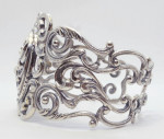 Danecraft vintage sterling silver Victorian style cuff bracelet