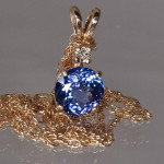 Brilliant Tanzanite from Tanzania with Diamond