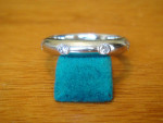 Vintage Ladies 18K White Gold & Diamond Wedding Ring