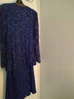 Beaded Blue Cocktail Dress