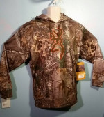 Browning NWT Wasatch Fleece Hooded Pullover Camo Jacket Sz LG