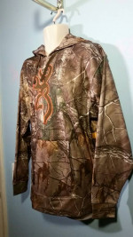Browning NWT Wasatch Fleece Hooded Pullover Camo Jacket Sz LG