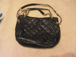 Michael Kors Susannah Medium Shoulder Tote in Black Quilted Leather.