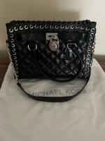 Michael Kors Hamilton hippie grommet quilted leather bag