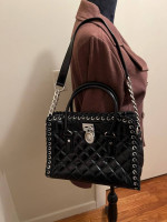Michael Kors Hamilton hippie grommet quilted leather bag