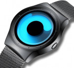 Wrist Watch Black Waterproof Unique Design Cool Stainless Mens Men