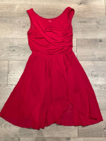 2 Adult Medium Dance Ice Skating Costumes, Red Dress Leotard Worn Once