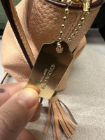 Coach Andy Crossbody 2 Way Bag Purse CA213 Blush Pebbled Leather Horse