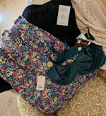 Pretty Rayon top, Denim Skort & Wacoal Lace Bra