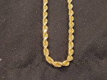 14K Yellow Gold 5.5 mm THICK SOLID 24 inch Rope Chain! 59.5 Grams!