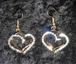 Beautiful Double Hearts Necklace & Earrings Set - On Sale!