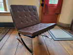 Barcelona Chair - Vintage MCM Mid Century Lounge Chair