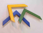Colorful Stylish Picture Wood Frames. Width 0.75" x Height 0.55".
