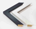 Modern Universal Wooden Stylish Frame Black and White for Paintings, Posters, Photos and Interior Posters. Frame Width 1.2" x Height 0.9"