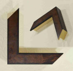 Picture Frame, Wooden Veneer Karelian Birch Width 1.2 inches, Height 1.2 inches.