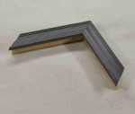 Photo Frame, Wood Gray with Gray Veins, 1" Width, 0.8" Height.