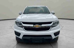 Front view of a well-maintained 2020 Chevrolet Colorado LT in white, showcasing excellent condition with low mileage.