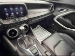 Interior view of a 2022 Chevrolet Camaro 1SS with black leather seats and modern dashboard.