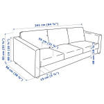 Ikea VIMLE 3 seater sofa + ottoman