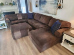 Sectional couch and ottoman