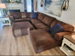 Sectional couch and ottoman