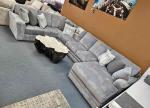 Light Gray 3-piece Sectional W/Chaise Lounge