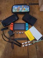 Nintendo Switch W/case, 3 Games, Xtra Case,Dock Station, 2 Xtra Controllers