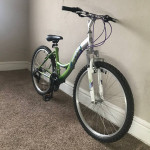 Mongoose Spire 18 Speed Hybrid Comfort Mountain Bike Commuter Fresh Tu