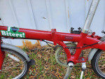 Red Dahon 7 Speed Eco3 Folding Bike 20 Inch Wheels