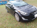 2015 Hyundai Elantra SE sedan in excellent condition, parked on grass with autumn leaves.
